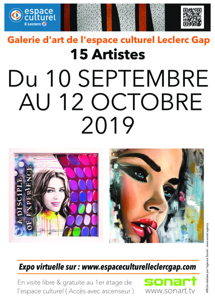 exposition de 15 artistes du 10 septembre au 12 octobre 2019